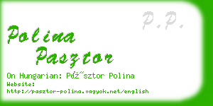 polina pasztor business card